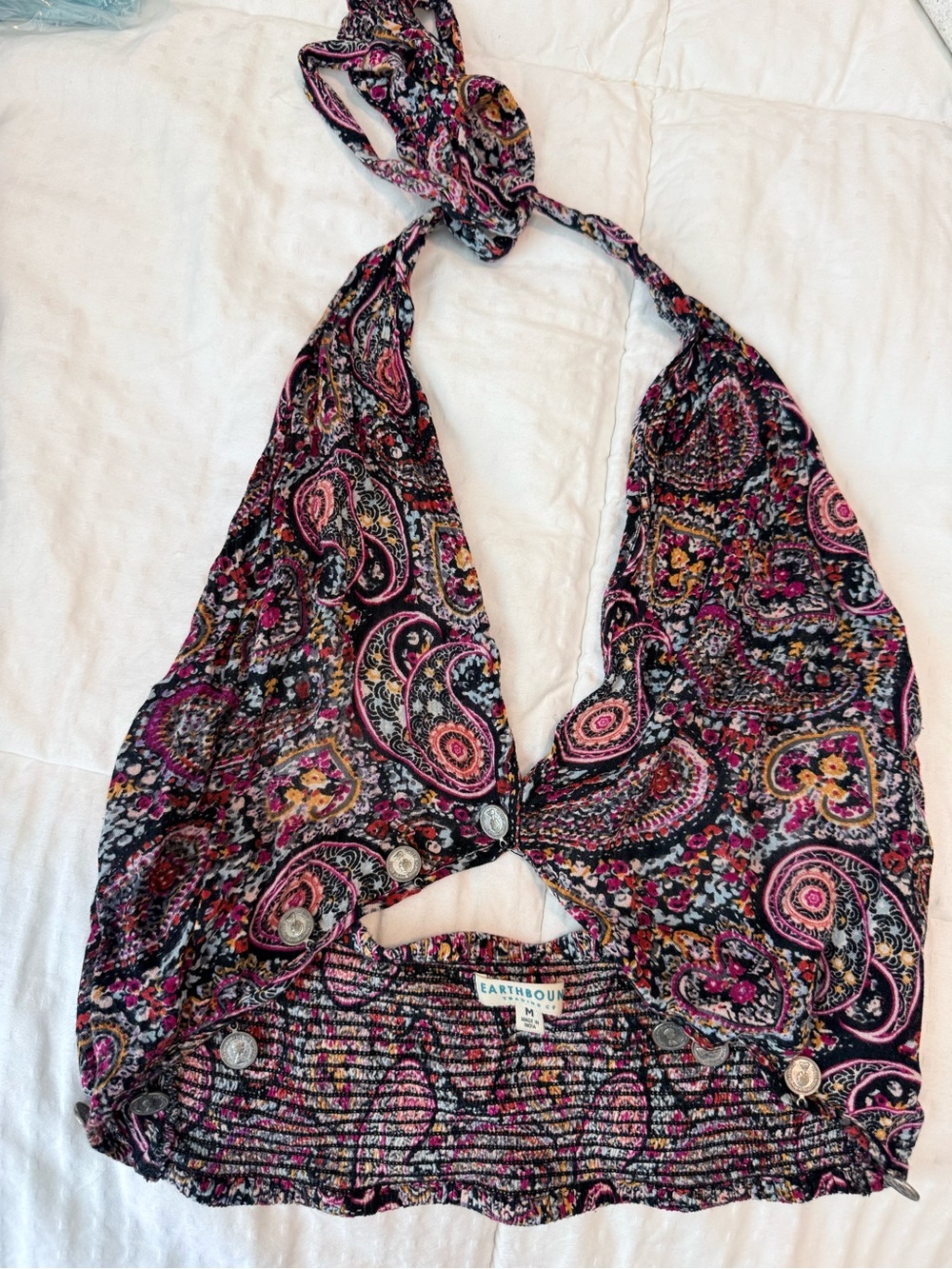 EARTHBOUND Multicolor Halter Top